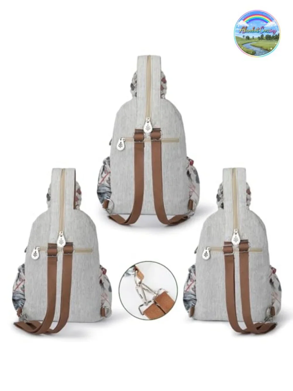 Hand Crafted Canvas Sling Bag, Convertible Mini Backpack, Crossbody Purse
